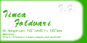 timea foldvari business card